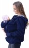 MijaCulture - Maternity Warm Fleece Hoodie / Jacket / Sweatshirt / for Baby Carriers 4047/M51 Dark Blue